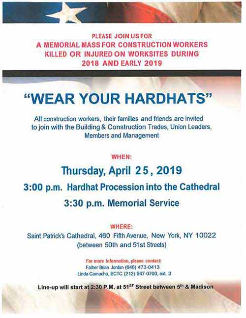 2019-MEMORIAL Mass for Construction Workers